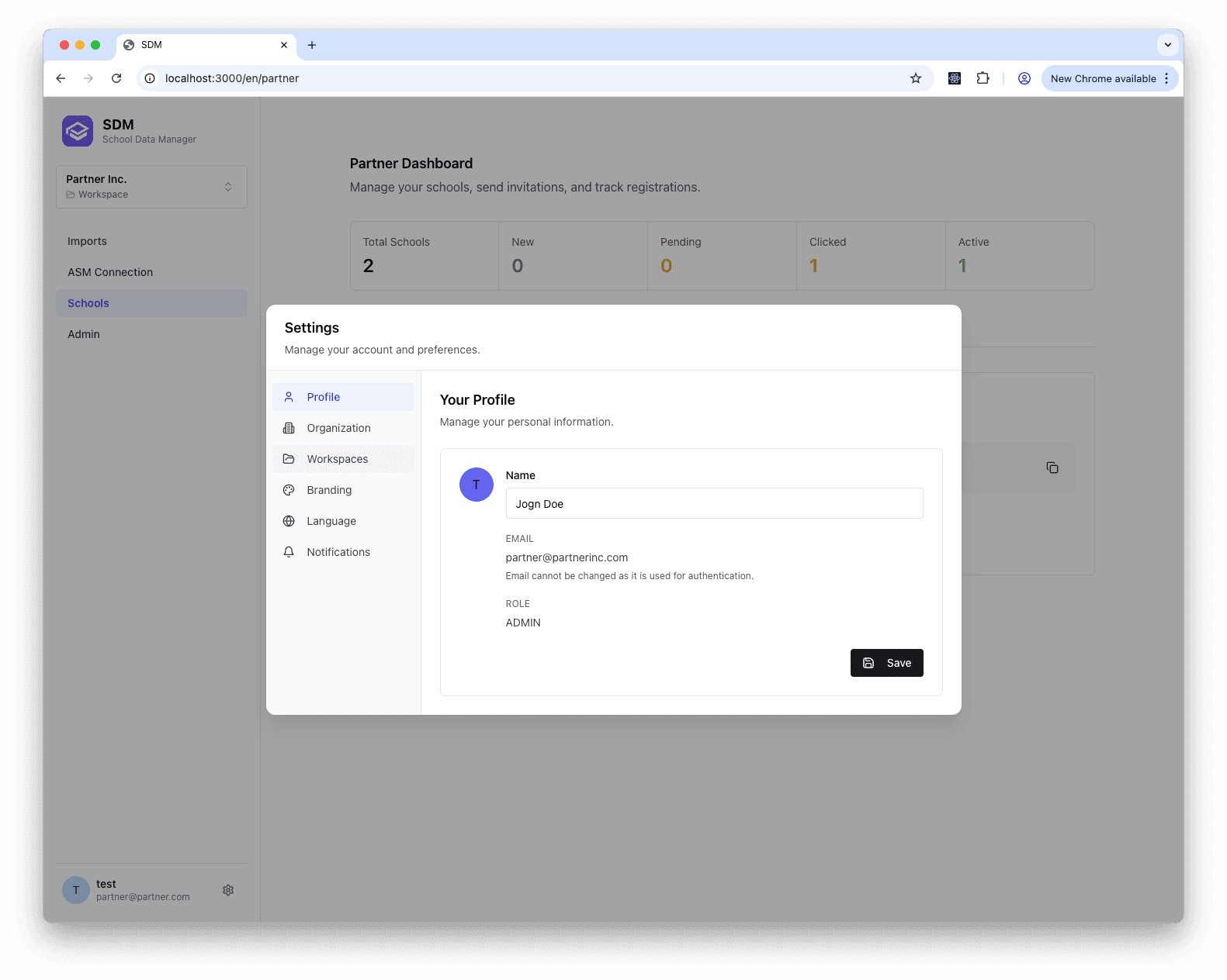Settings Dialog